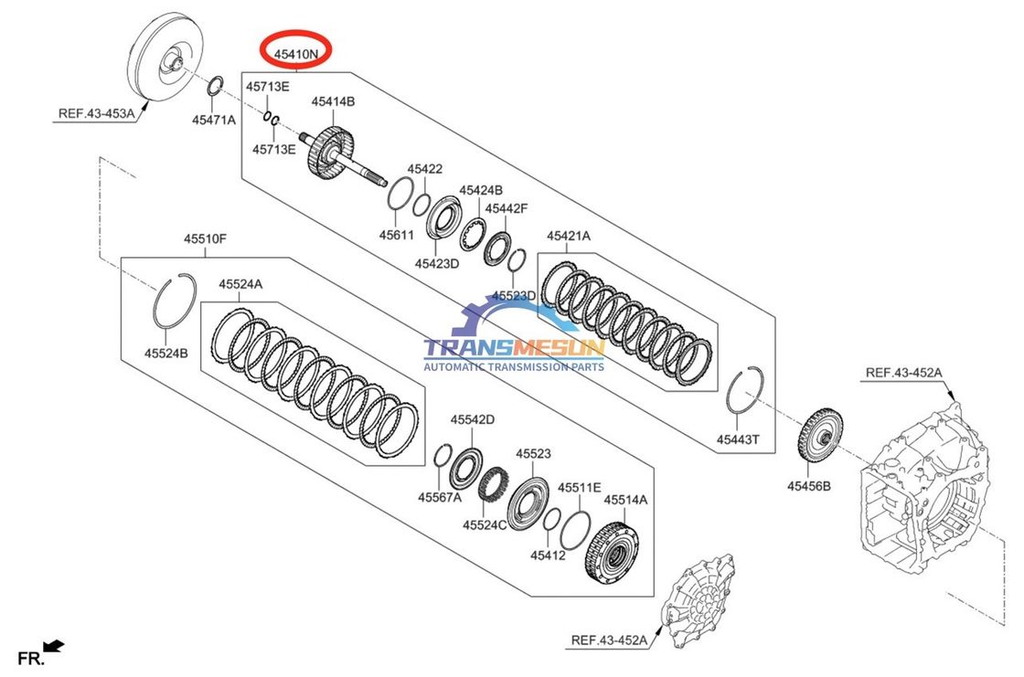 المستخدم 454143F800 علبة إصلاح ناقل أوتوماتيكي التجميع الحافظ-35R المشبك A6MF2-2 لكييا سورينتو 2.0L